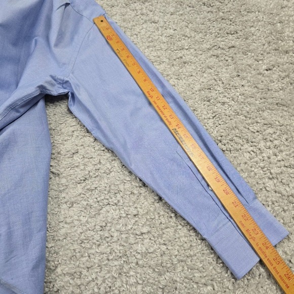J Crew Ludlow Shirt Men 16 1/2 33 Blue Button Down Long Sleeve Micro Dots Office - Picture 14 of 15